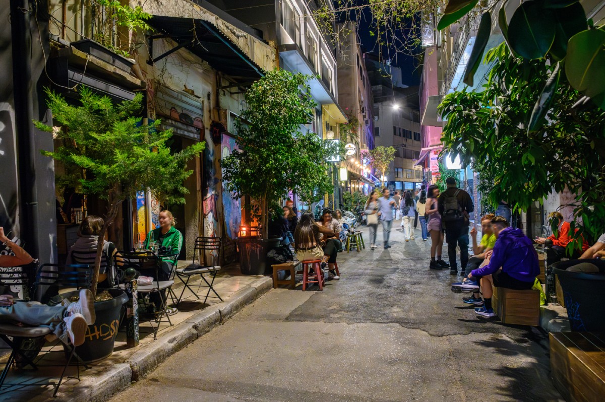 Evenings at Psiri neighbourhood in Athens